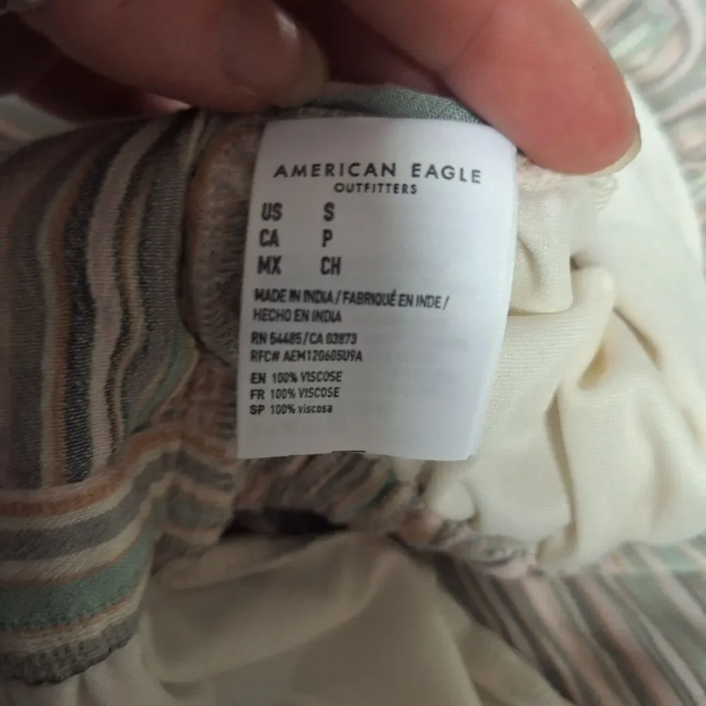 American Eagle Multicolor Striped Sleeveless Romper Beachy Cottagecore Size S